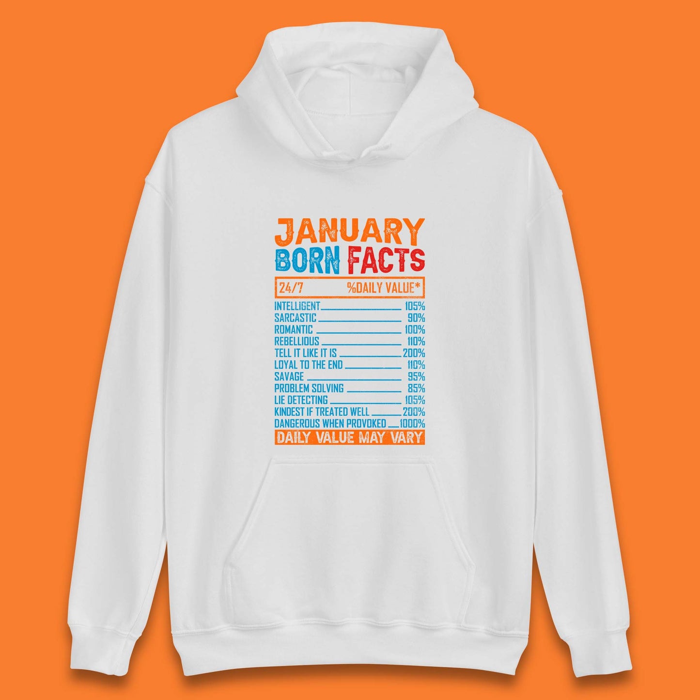 January Born Facts Unisex Hoodie