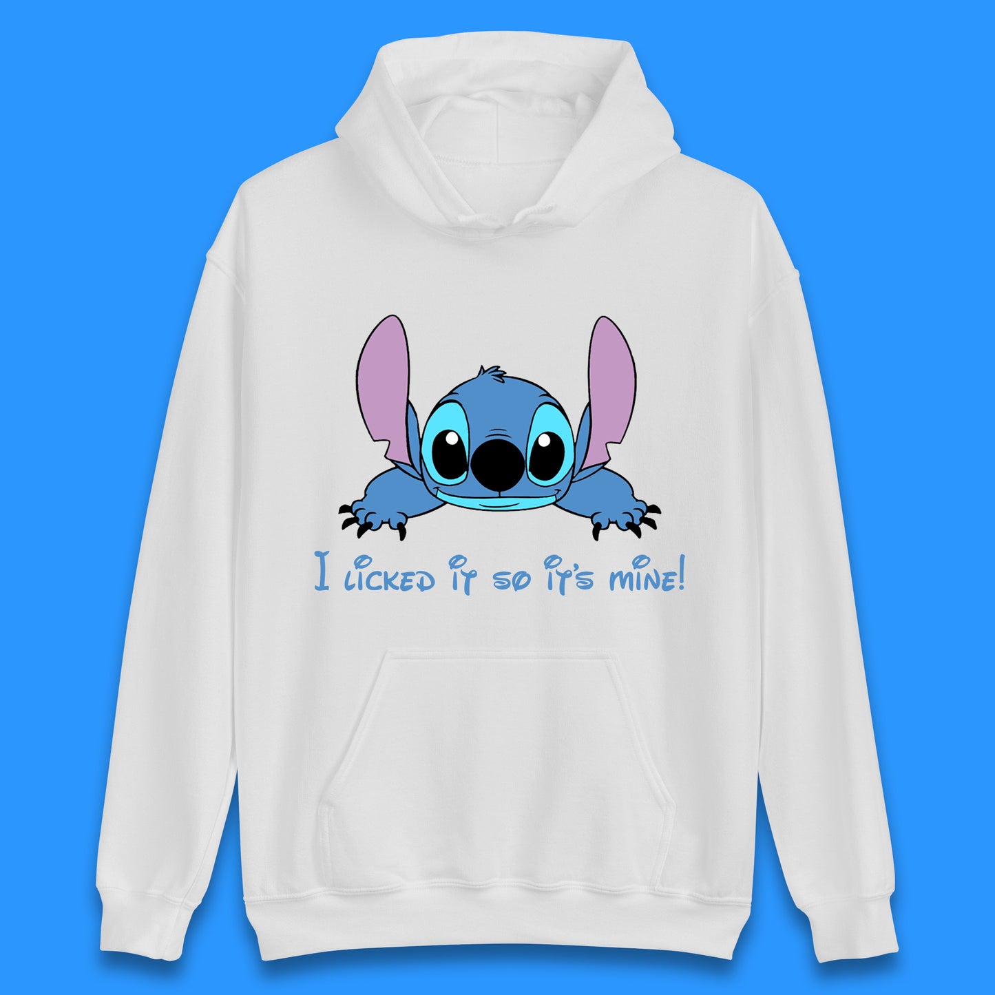 Disney I Licked It So It's Mine Funny Offensive Quote Disney Ohana Lilo And Stitich Disneyland Cartoon Character Unisex Hoodie