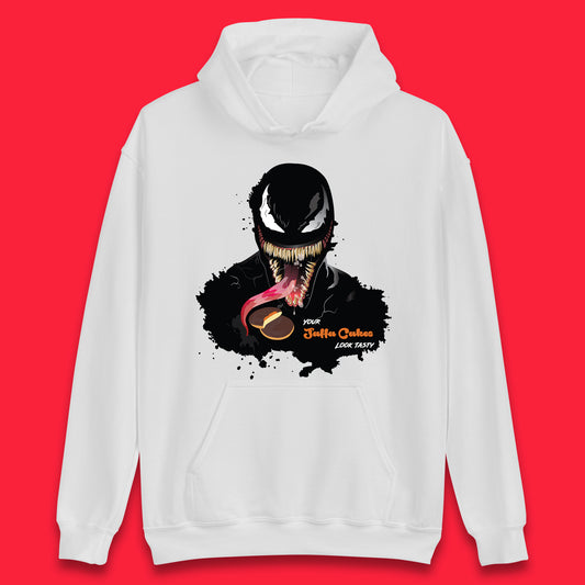 Venom Your Jaffa Cakes Look Tasty Marvel Avengers Venom Face Marvel Comics Movie Character Unisex Hoodie