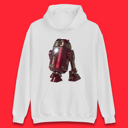 The Iron Man Spoof R2-D2 The Clone Wars Galaxy's Edge Trip R2D2 Ready To Rock Star Wars 46th Anniversary Unisex Hoodie