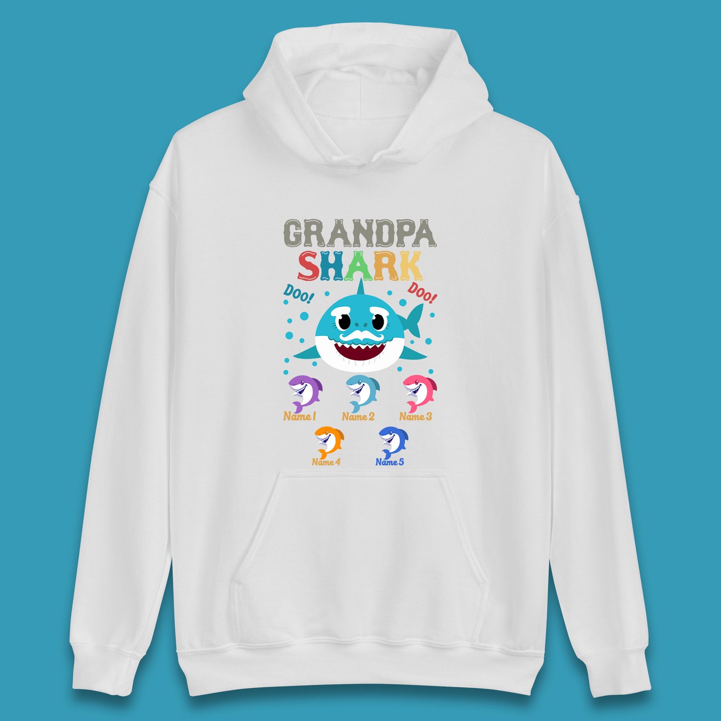 Personalised Grandpa Shark Unisex Hoodie