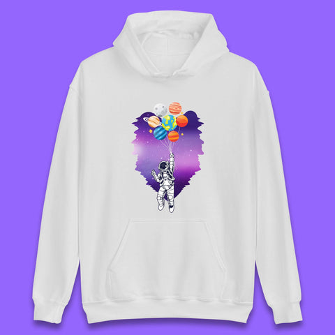 Astronaut Space Planets Balloons Unisex Hoodie