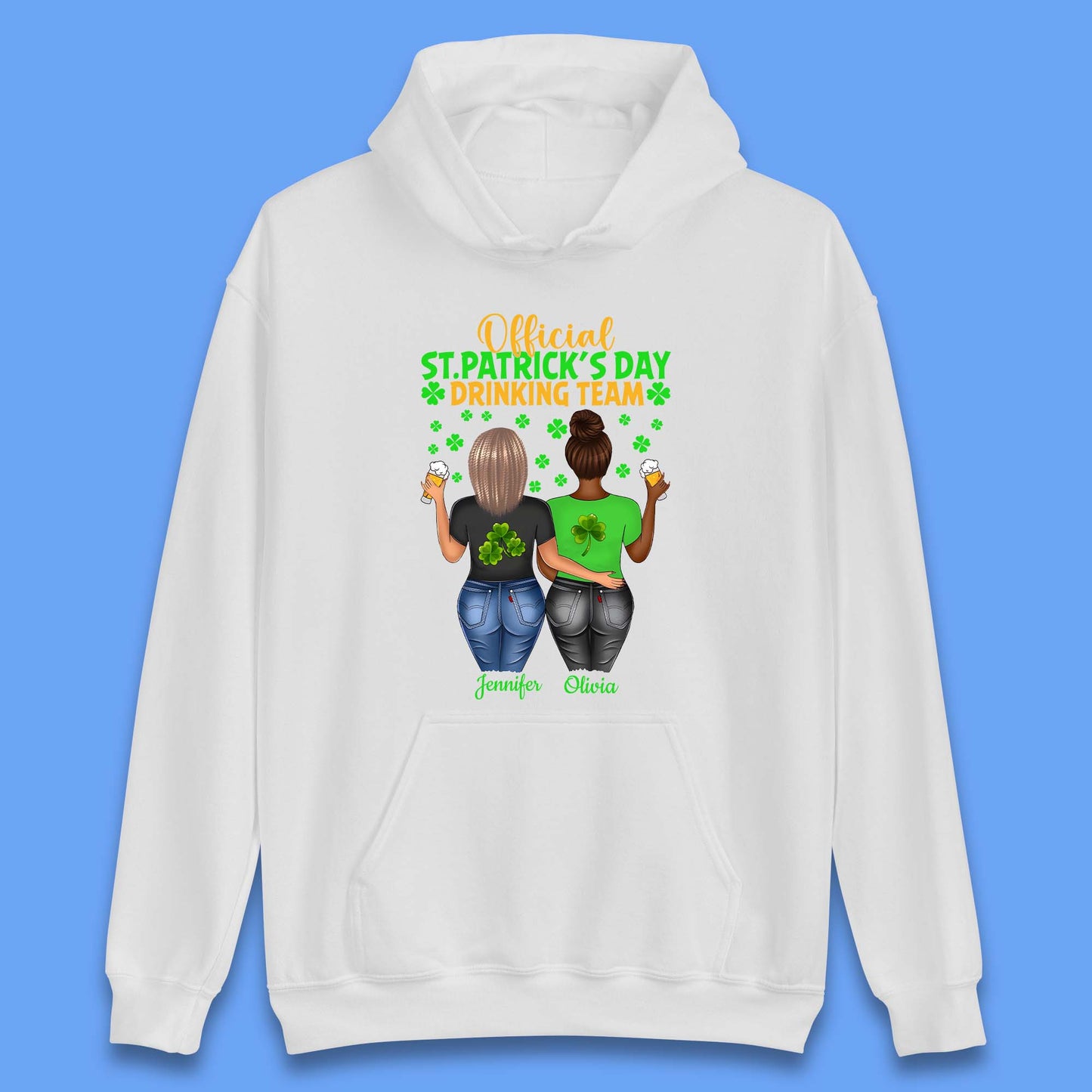 Personalised St. Patrick's Day Drinking Team Unisex Hoodie