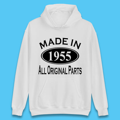 Made In 1955 All Original Parts Vintage Retro 68th Birthday Funny 68 Years Old Birthday Gift Unisex Hoodie