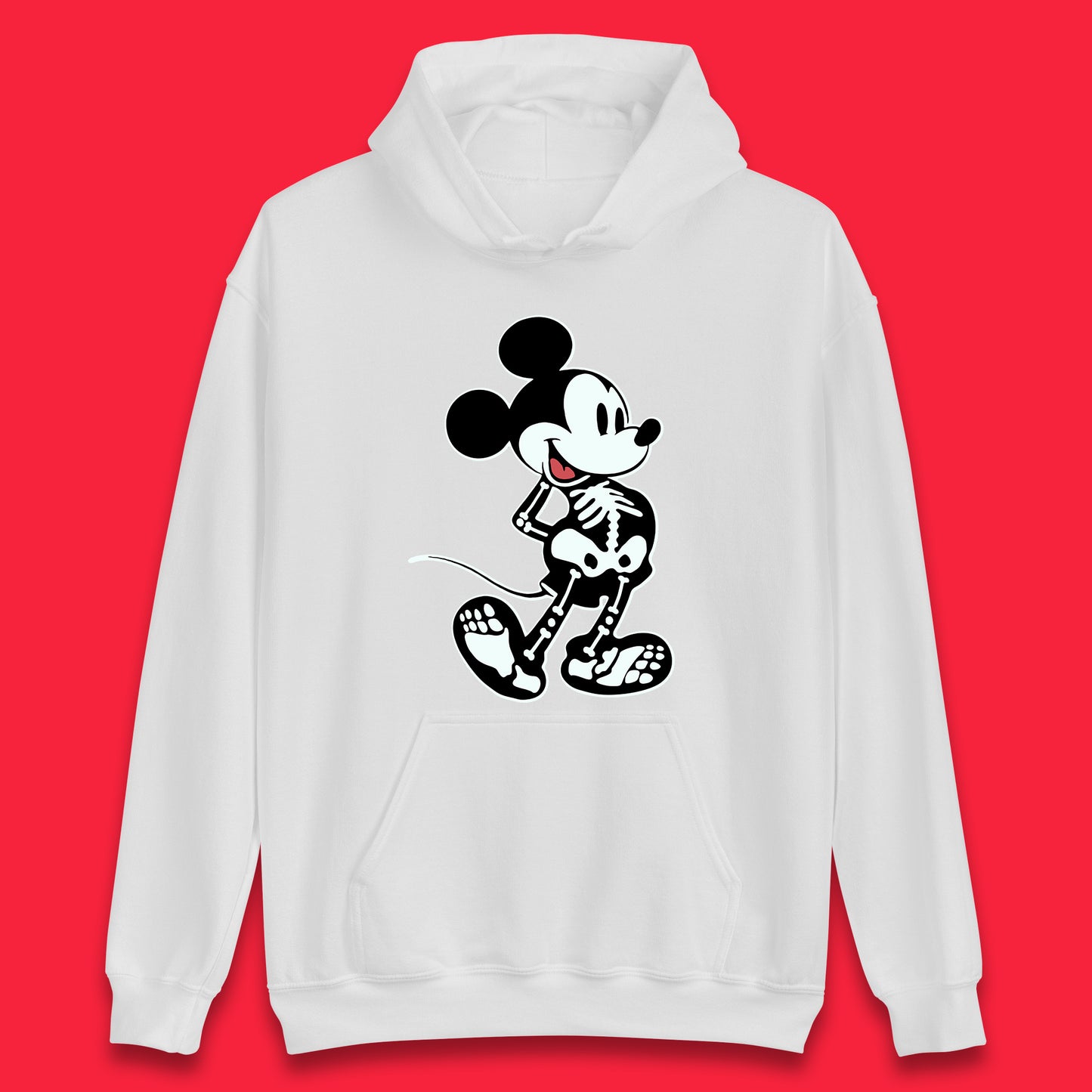 Disney Mickey Mouse Skeleton Funny Horror Scary Cartoon Character Mickey Skull Disneyland Vacation Trip Disney World Unisex Hoodie