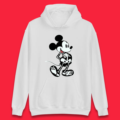 Disney Mickey Mouse Skeleton Funny Horror Scary Cartoon Character Mickey Skull Disneyland Vacation Trip Disney World Unisex Hoodie