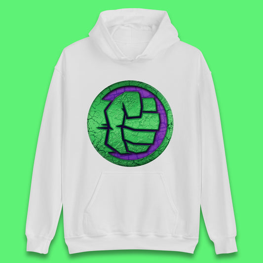 Marvels Avengers The Incredible Hulk Smash Fist Circle Logo Hulk Giant Man Hulk Superhero Movies Unisex Hoodie