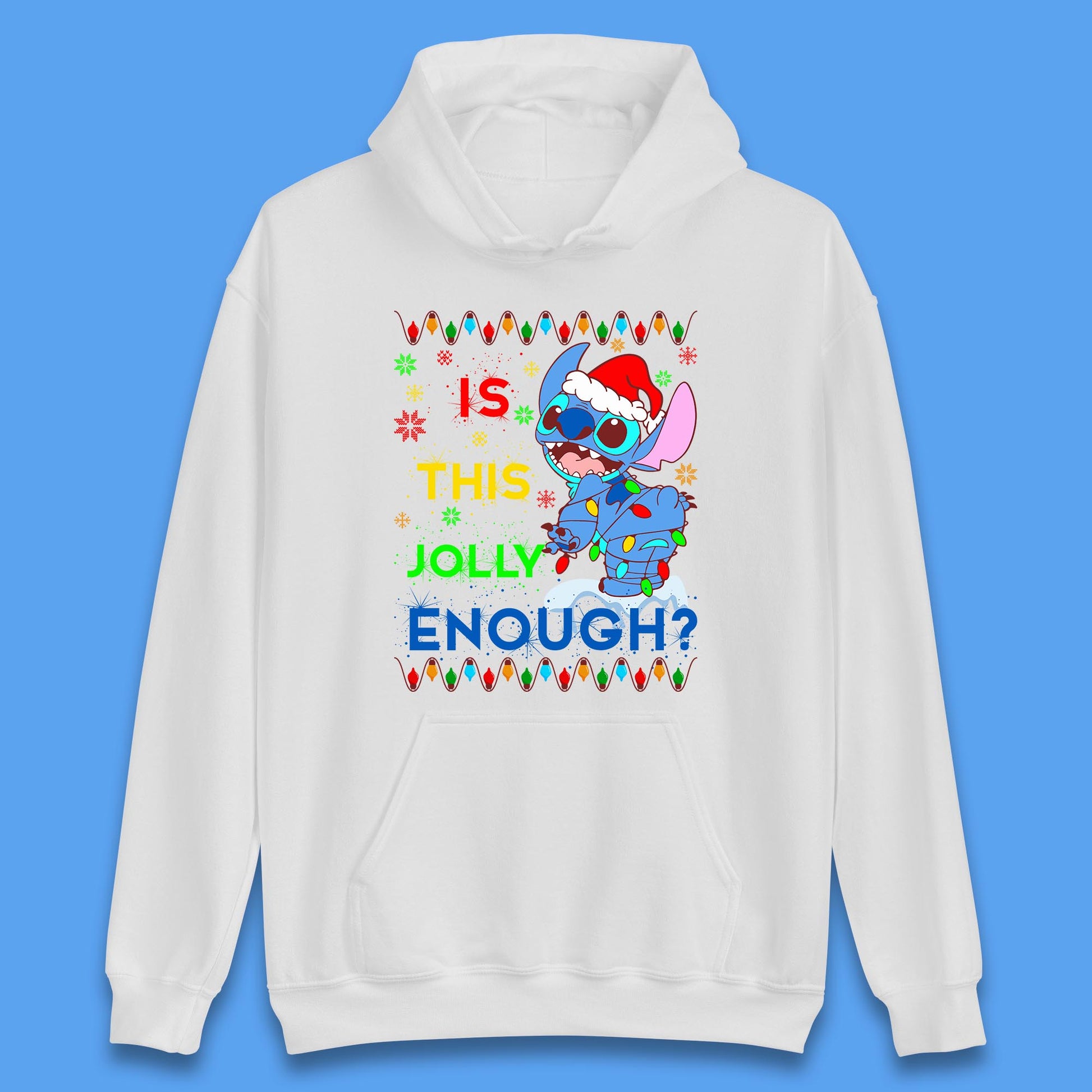 christmas stitch is this jolly enough hoodie