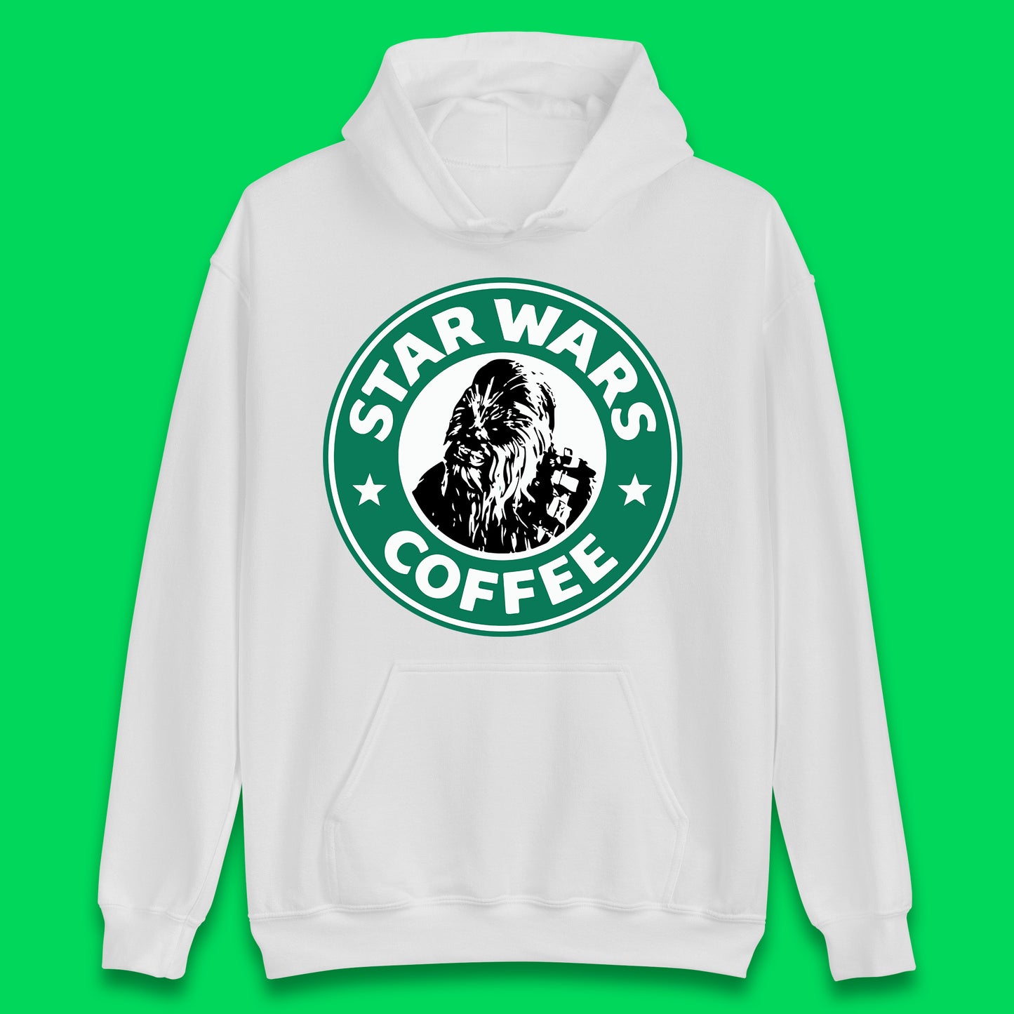 Chewbacca Star Wars Coffee Sci-fi Action Adventure Movie Character Starbucks Coffee Spoof 46th Anniversary Unisex Hoodie