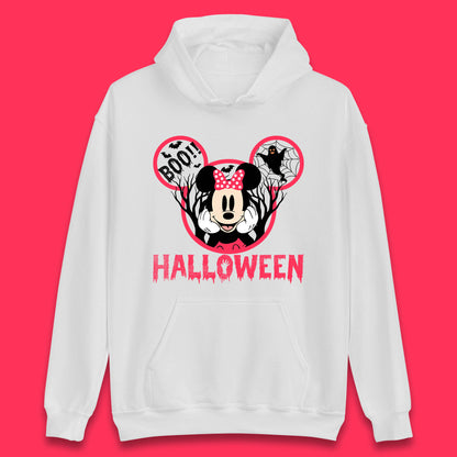 Disney Halloween Mickey Mouse Minnie Mouse Boo Ghost Horror Scary Disneyland Trip Unisex Hoodie