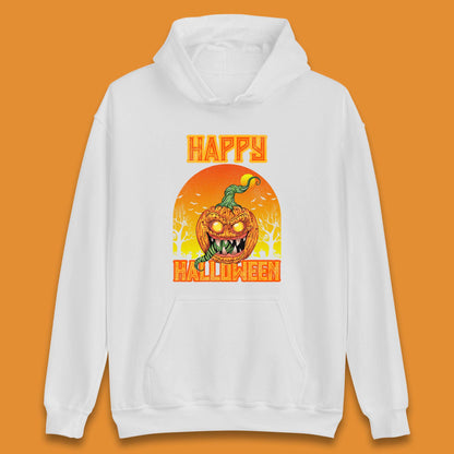 Happy Halloween Zombie Monster Pumpkin Jack-o-lantern Spooky Season Unisex Hoodie