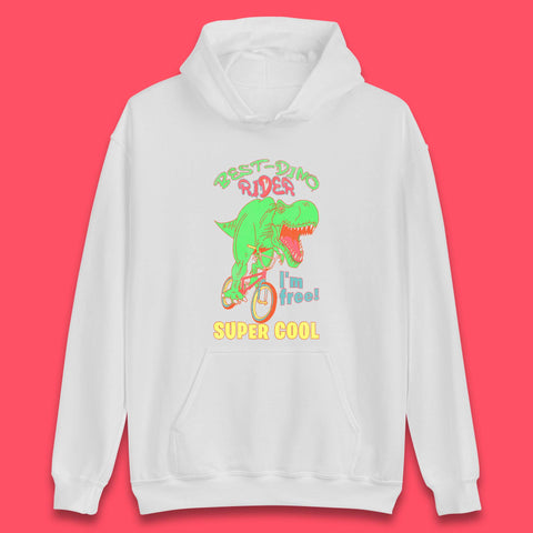 Dinosaur Riding Bicycle Unisex Hoodie