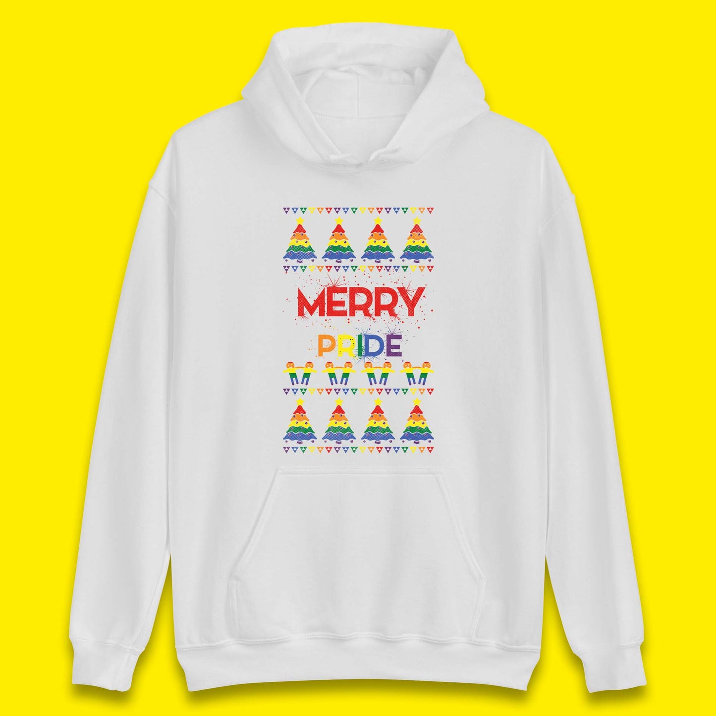 Merry Pride Christmas Trees Unisex Hoodie