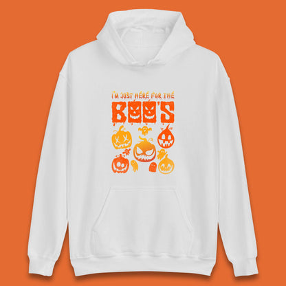 I'm Just Here For The Boos Halloween Funny Pumpkin Ghost Boos Jack-o-lantern Unisex Hoodie