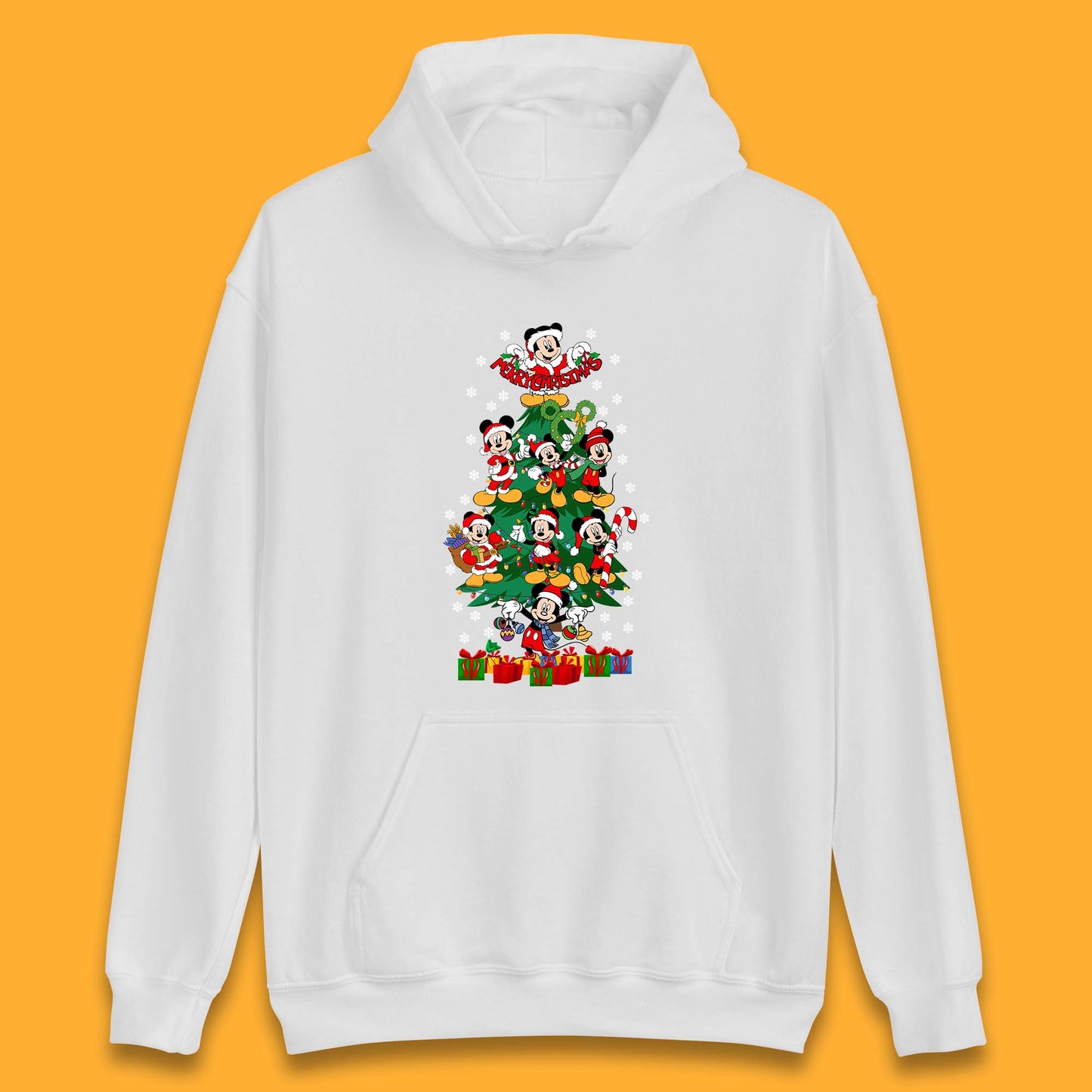 mickey mouse christmas tree hoodie