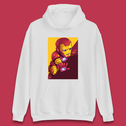 Flying Chibi Iron Man Superhero Marvel Avengers Comic Book Character Iron-Man Marvel Comics Unisex Hoodie