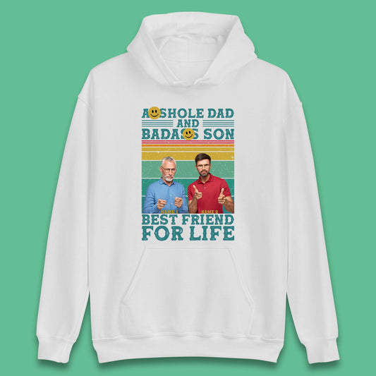 Personalised Asshole Dad And Badass Son Unisex Hoodie