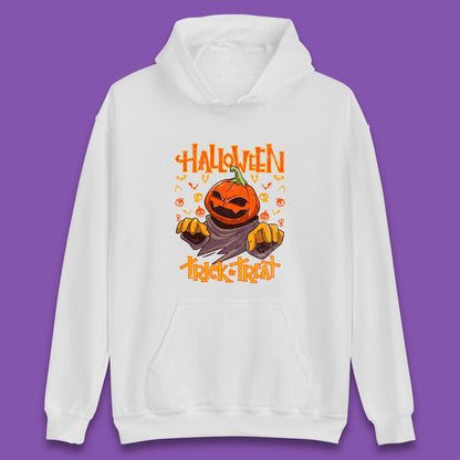 Halloween Trick Or Treat Pumpkin Character Halloween Scary Evil Pumpkin Unisex Hoodie