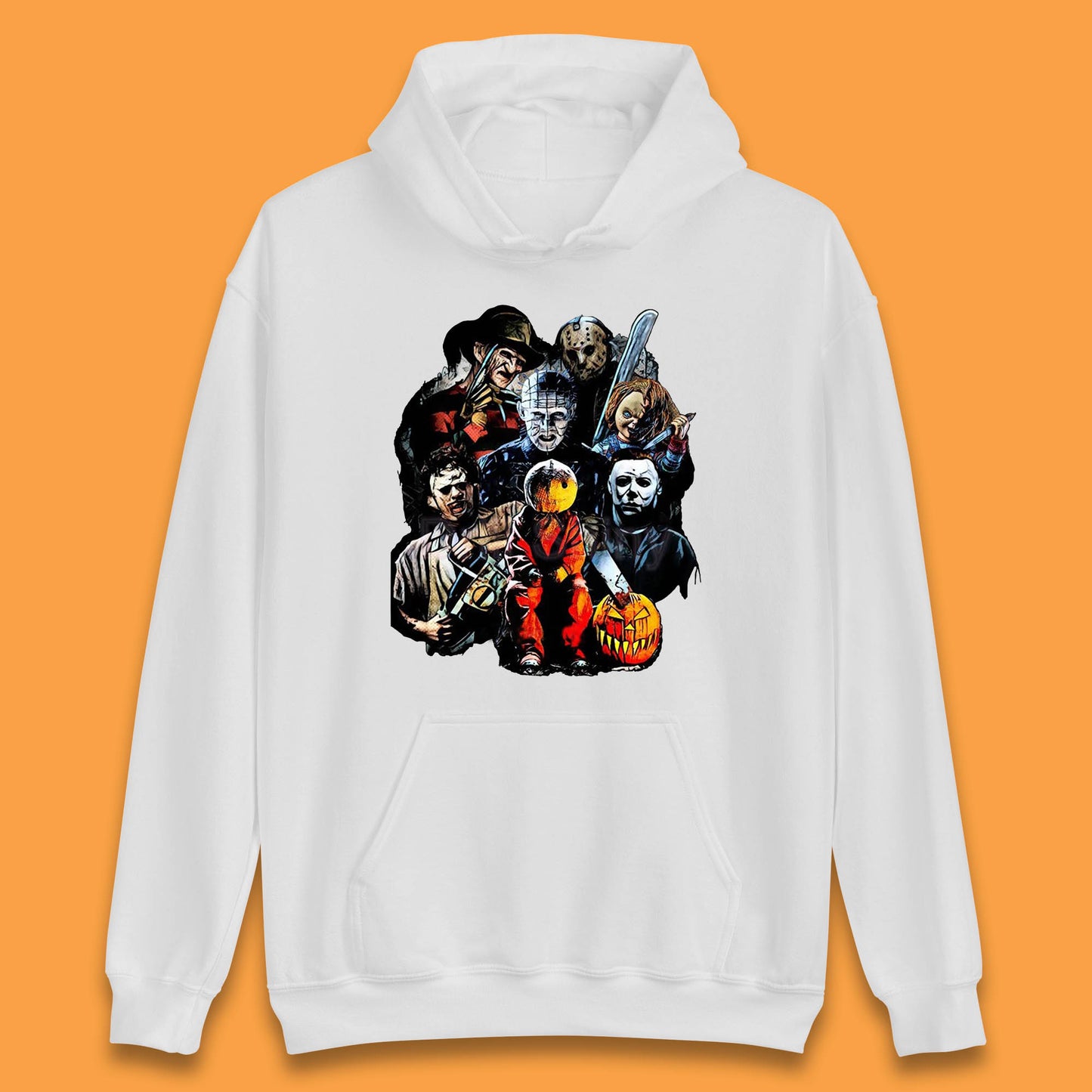 Halloween Horror Movie Characters Friends Halloween Villians Serial Killers Unisex Hoodie