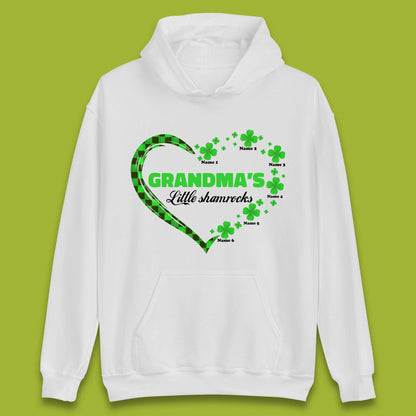 Personalised Grandma's Little Shamrocks Unisex Hoodie