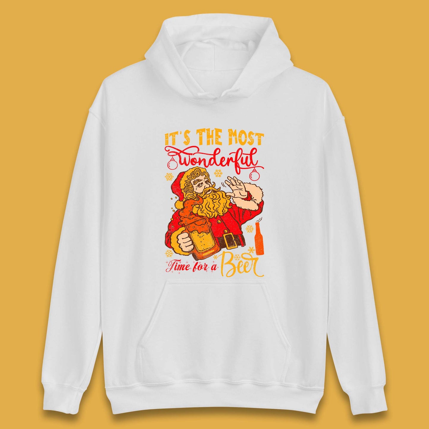 Santa Beer Time Christmas Unisex Hoodie