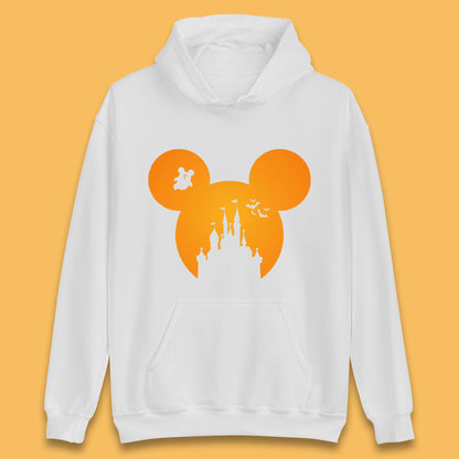 Disney Mickey Mouse Happy Halloween Disney Castle Halloween Scary Boo Flying Bats Unisex Hoodie