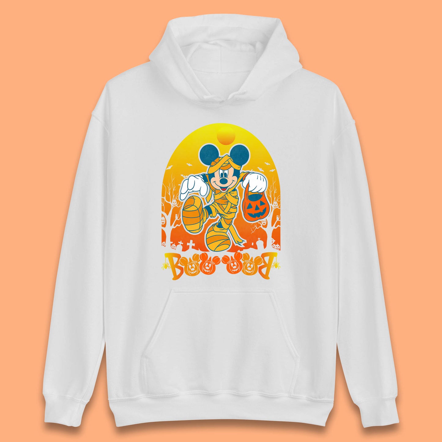 Disney Halloween Boo Mummy Mickey Mouse Horror Scary Disneyland Trip Unisex Hoodie