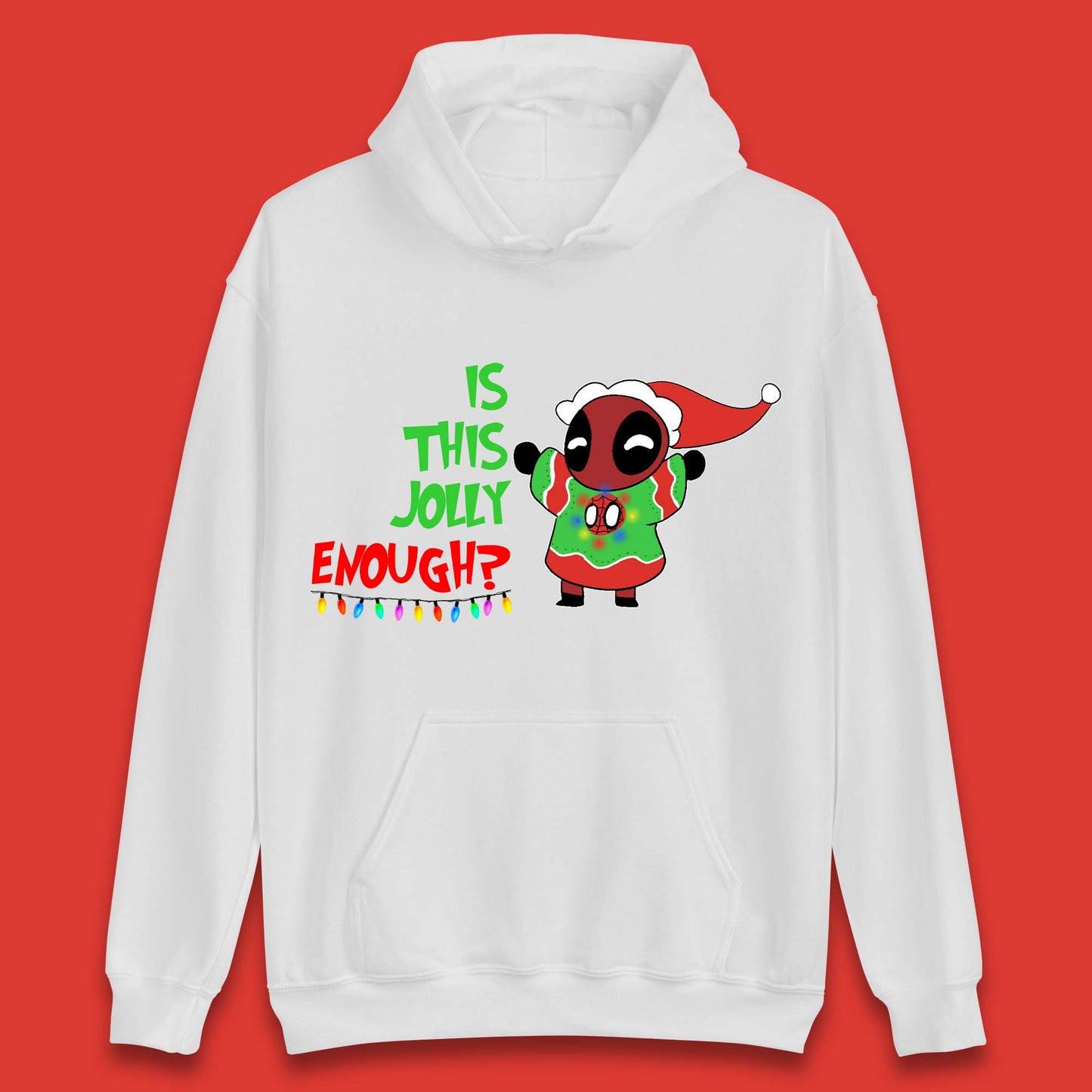 Jolly Enough Deadpool Christmas Unisex Hoodie