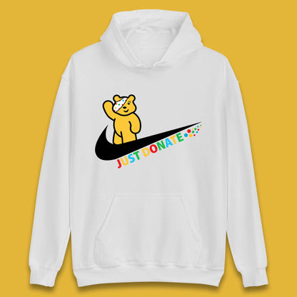 Just Donate Spotty Pudsey Bear Children In Need Fundraising Pudsey Bear Unisex Hoodie