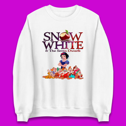 Disney Snow White And The Seven 7 Dwarfs Disney Dwarfs Group Grumpy Sleepy Dopey Doc Sneezy Bashful Happy Disneyland Cartoon Character Unisex Sweatshirt