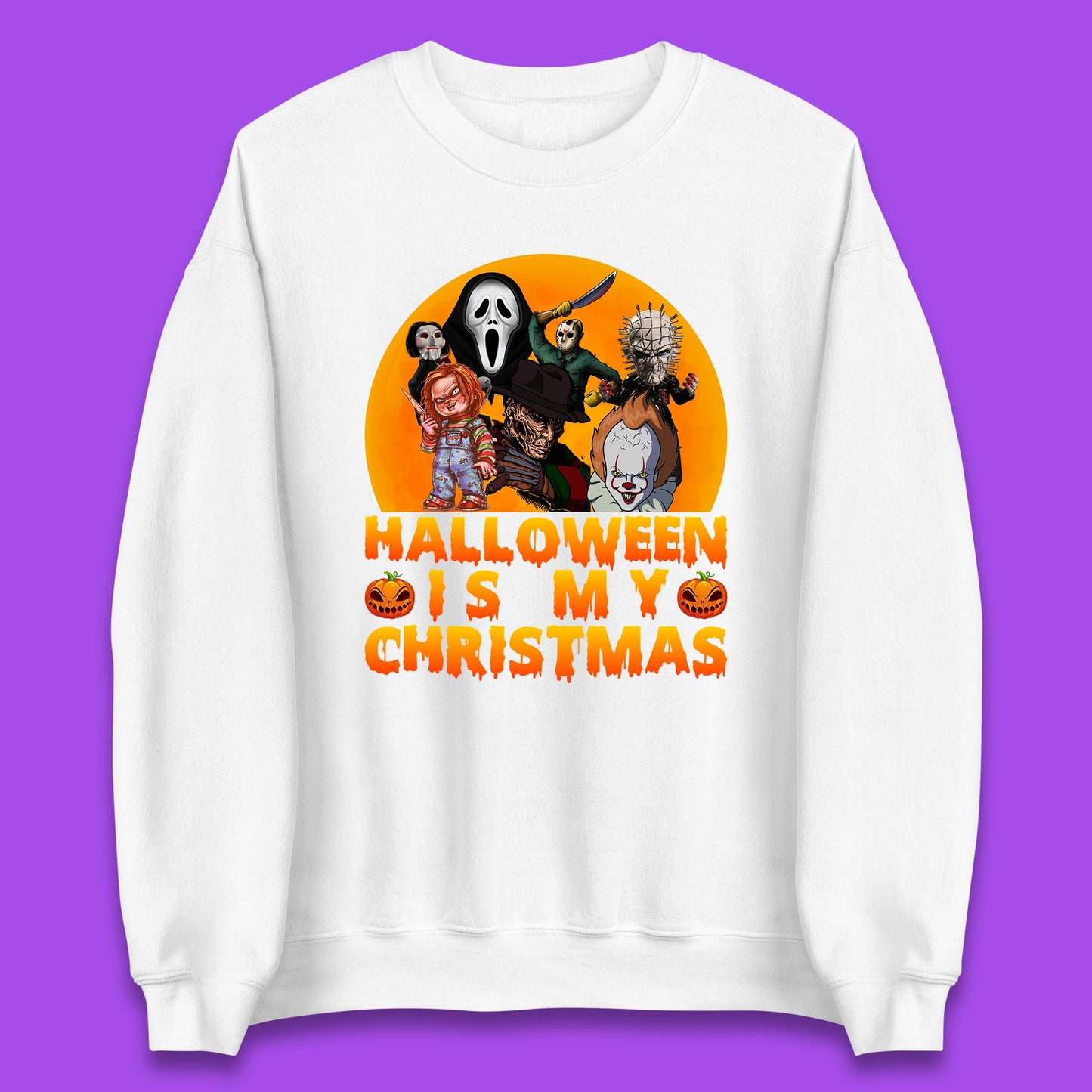 iconic horror movie characters sweatshirt