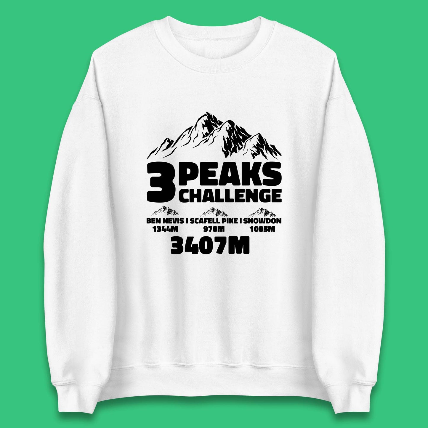 3 Peaks Challenge Hiking Unisex Sweatshirt