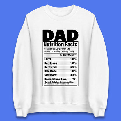 Dad Nutrition Fact Unisex Sweatshirt