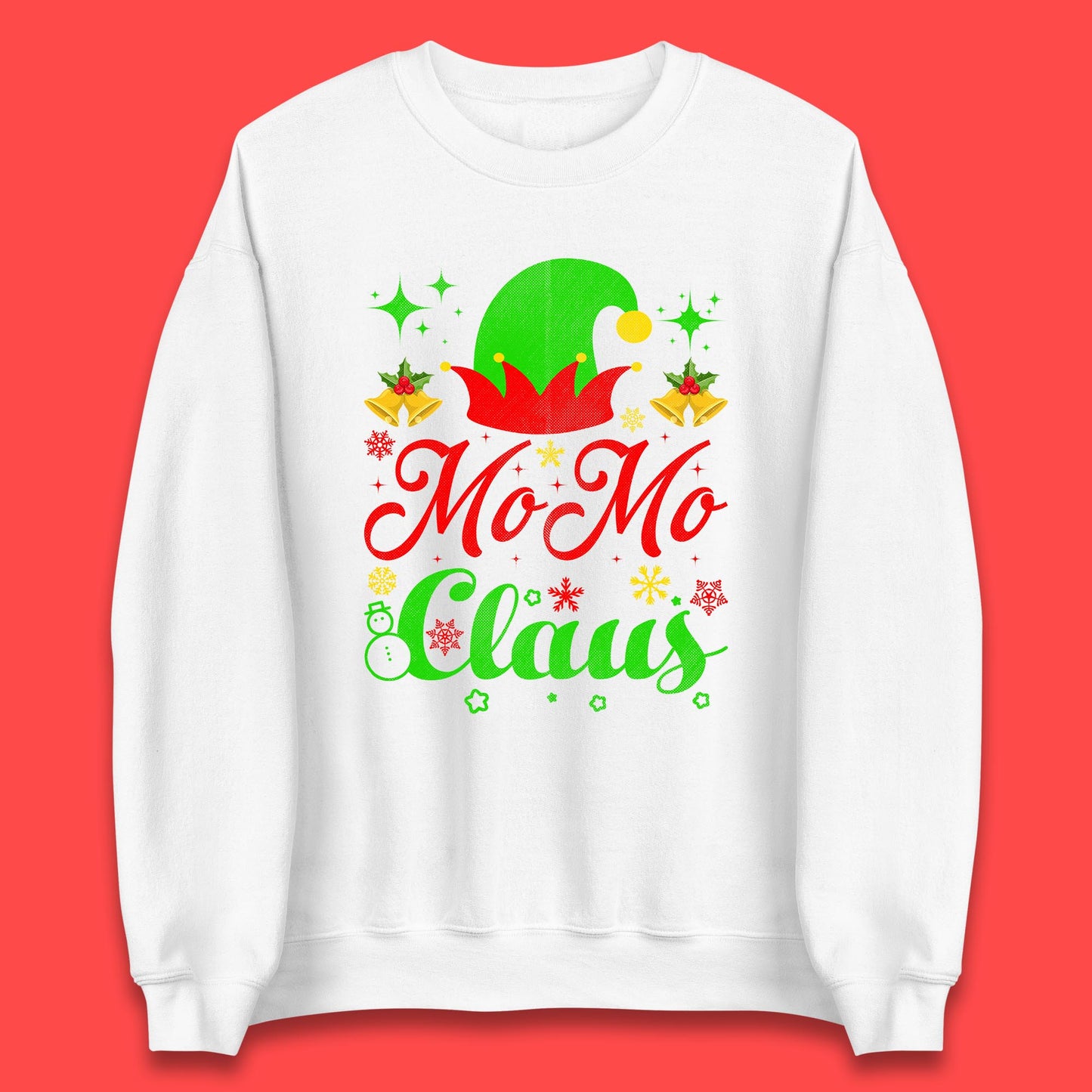 christmas momo claus elf hat sweatshirt