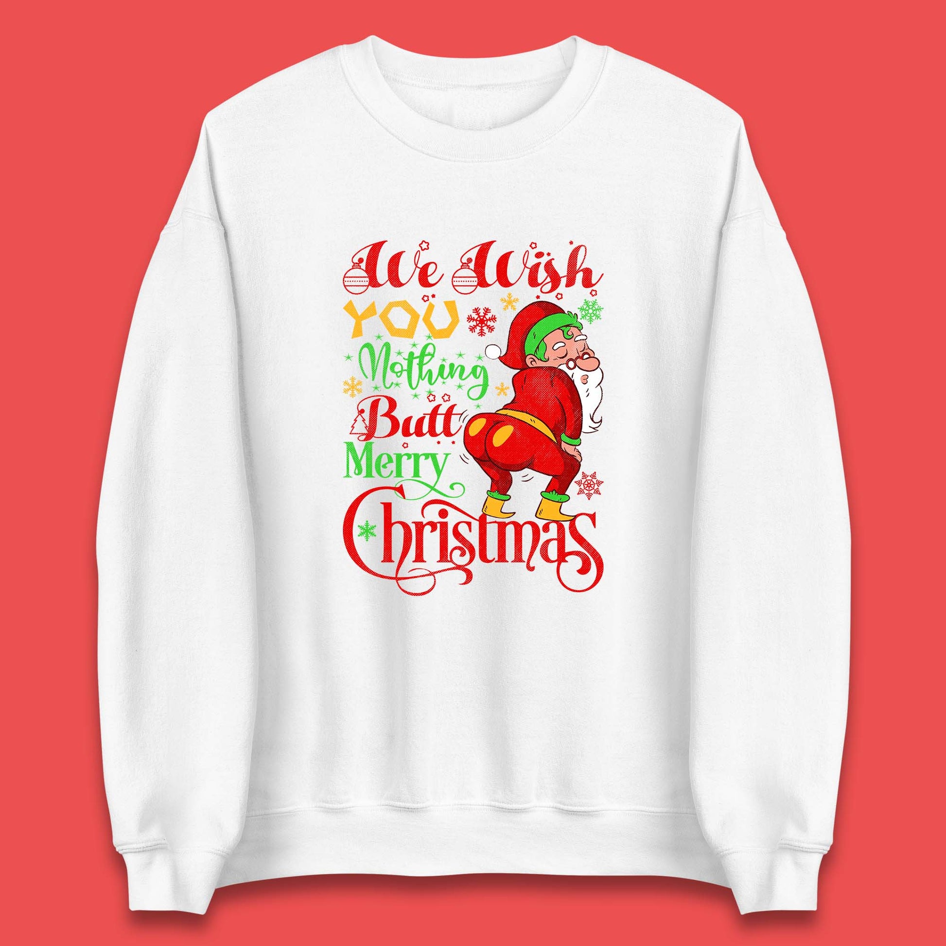 naughty santa christmas sweatshirt