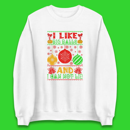 funny balls christmas sweatshirt