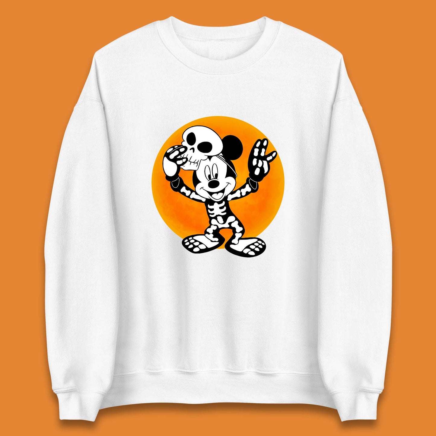 Disney Halloween Mickey Mouse Skelton Costume Disney World Horror Scary Disneyland Trip Unisex Sweatshirt