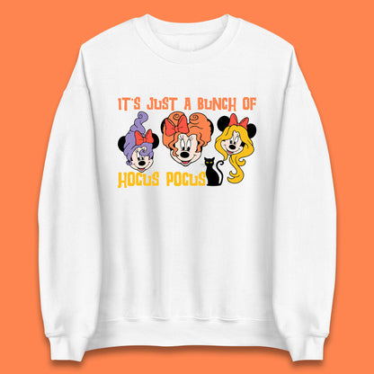 It's Just A Bunch Of Hocus Pocus Halloween Witches Minnie Mouse & Friends Disney Trip Unisex Sweatshirt