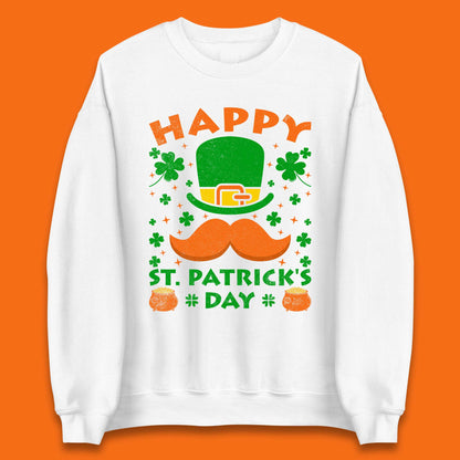 Leprechaun Hat & Ginger Mustache Unisex Sweatshirt