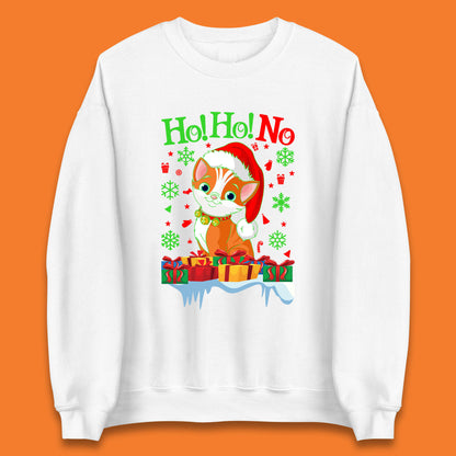 ho ho no christmas cat sweatshirt