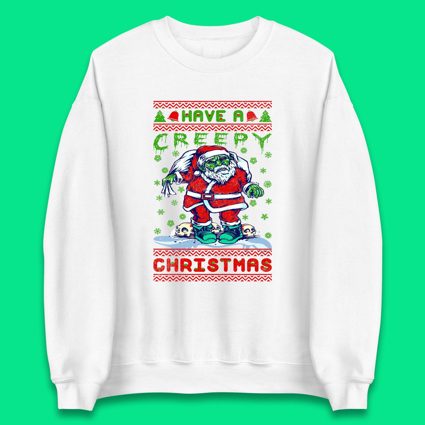 zombie santa claus sweatshirt