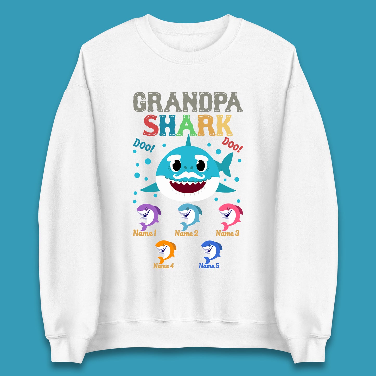 Personalised Grandpa Shark Unisex Sweatshirt