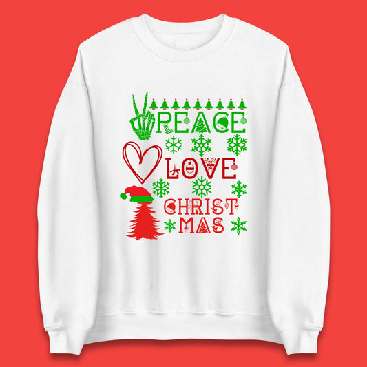 peace love christmas sweater