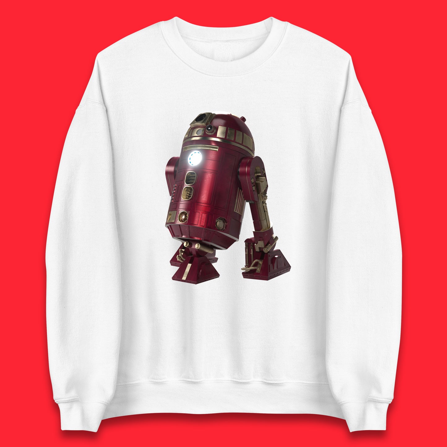 The Iron Man Spoof R2-D2 The Clone Wars Galaxy's Edge Trip R2D2 Ready To Rock Star Wars 46th Anniversary Unisex Sweatshirt