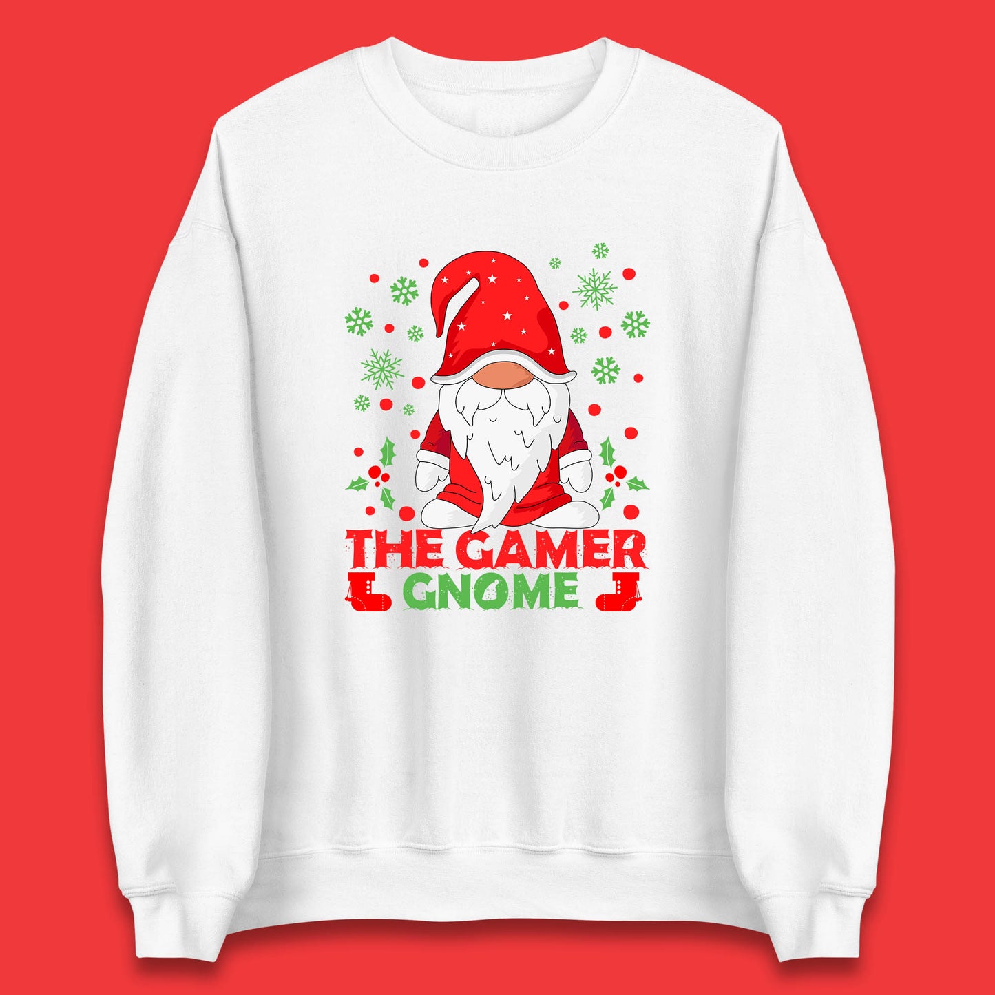 the gamer gnome christmas sweatshirt