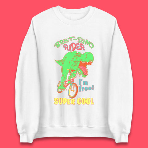 Dinosaur Riding Bicycle Unisex Sweatshirt