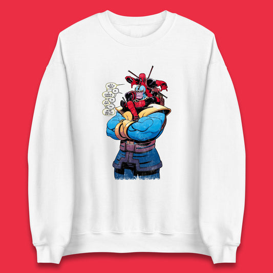 Marvel Comics Deadpool Minibus 3 Deadpool VS Thanos Comic Book Fictional Character Unisex Sweatshirt