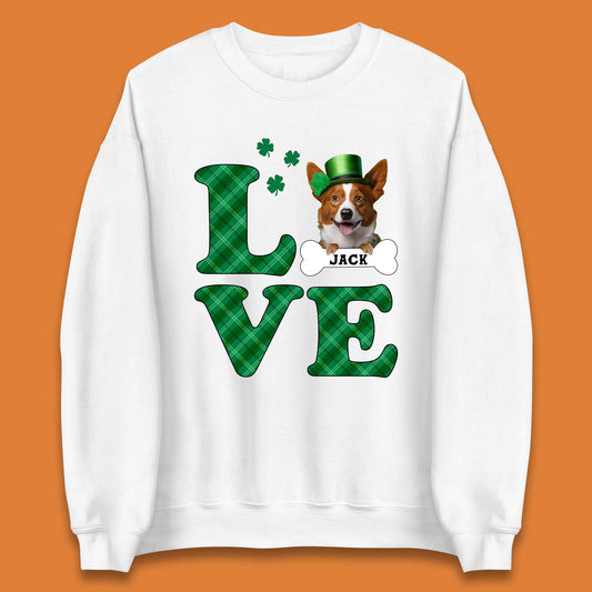 Personalised Love St. Patrick's Dog Unisex Sweatshirt