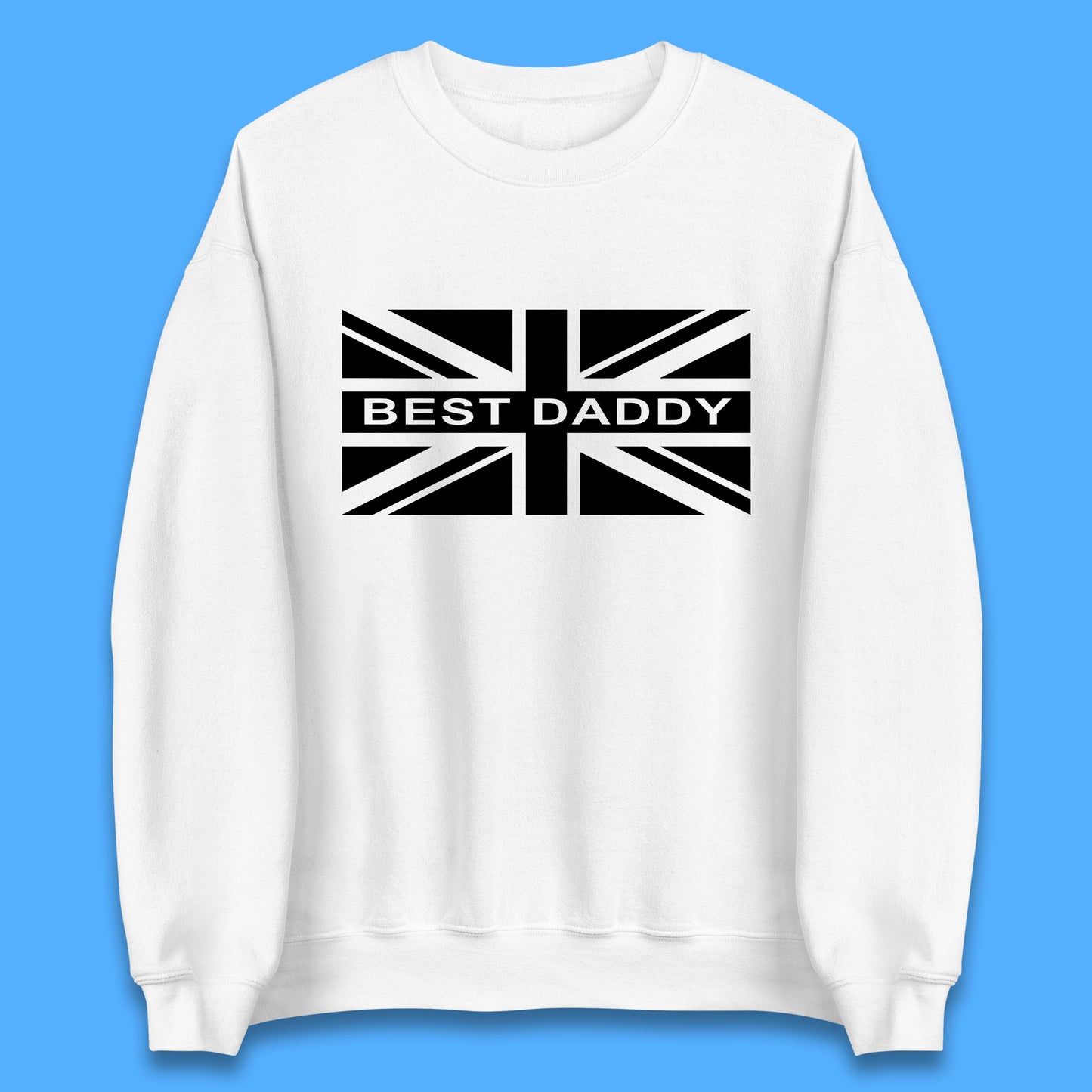 Best Daddy Vintage Union Jack Great Britain United Kingdom England Flag Patriotic Dad Father's Day Unisex Sweatshirt