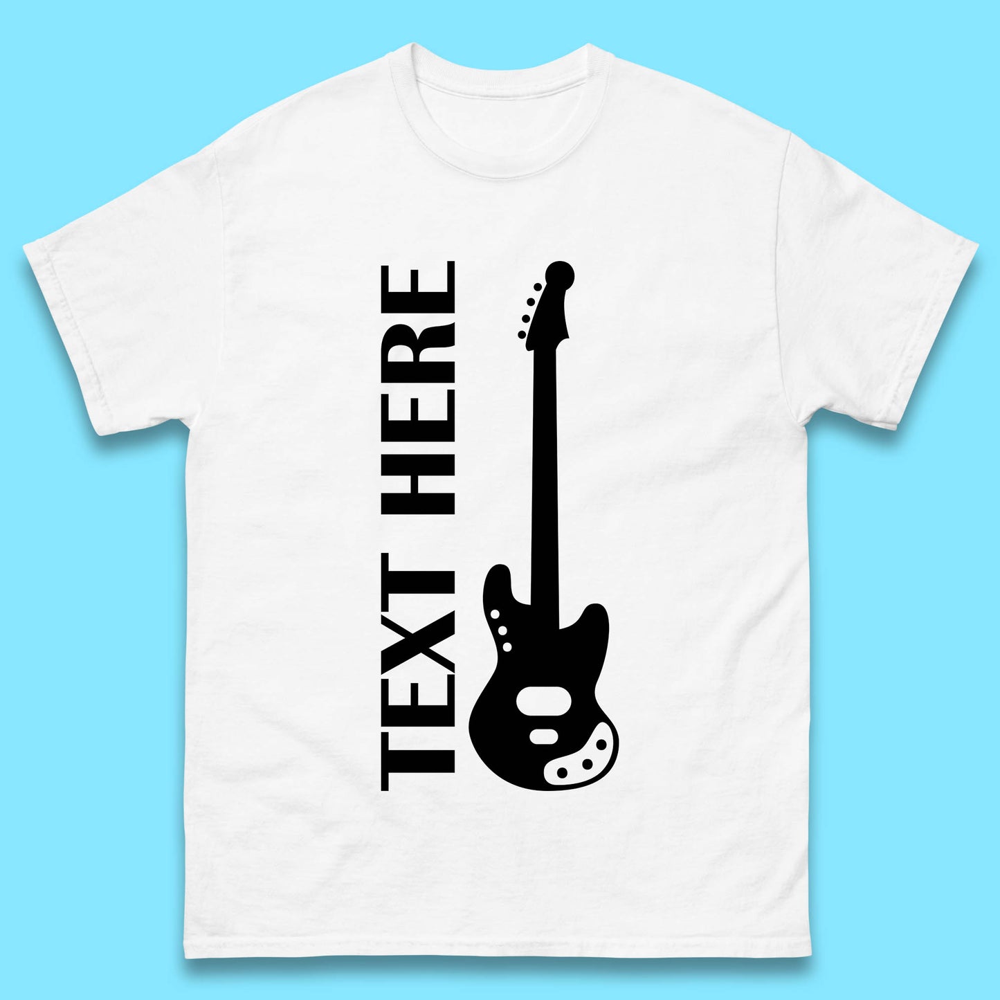 Personalised Guitarist T-Shirt with any Text